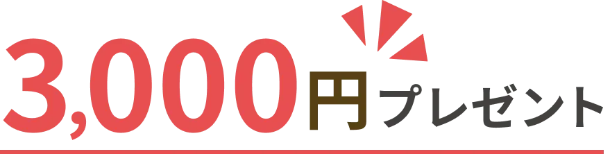 3000円プレゼント